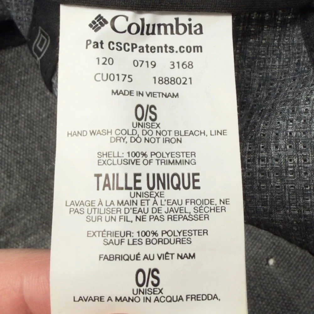 Columbia Titanium 110 Baseball Hat Cap‎ Heather Gray Adjustable Strap Outdoor
